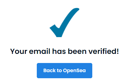 OpenSea email verified page