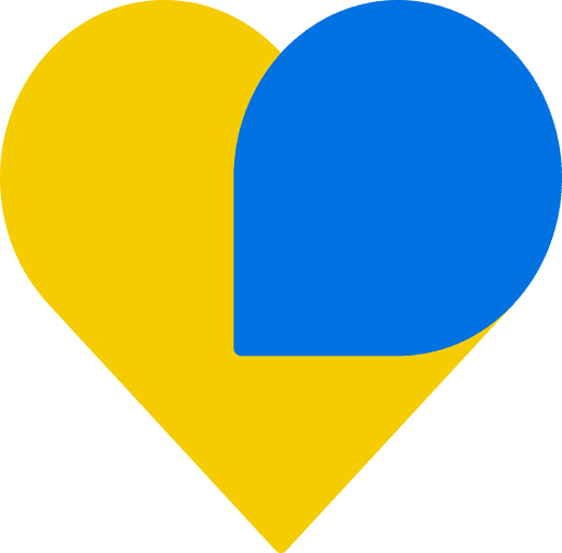 Finder logo in Ukraine flag colours