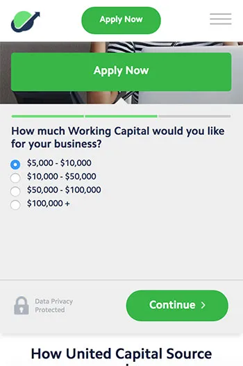 United Capital source application screenshot step three