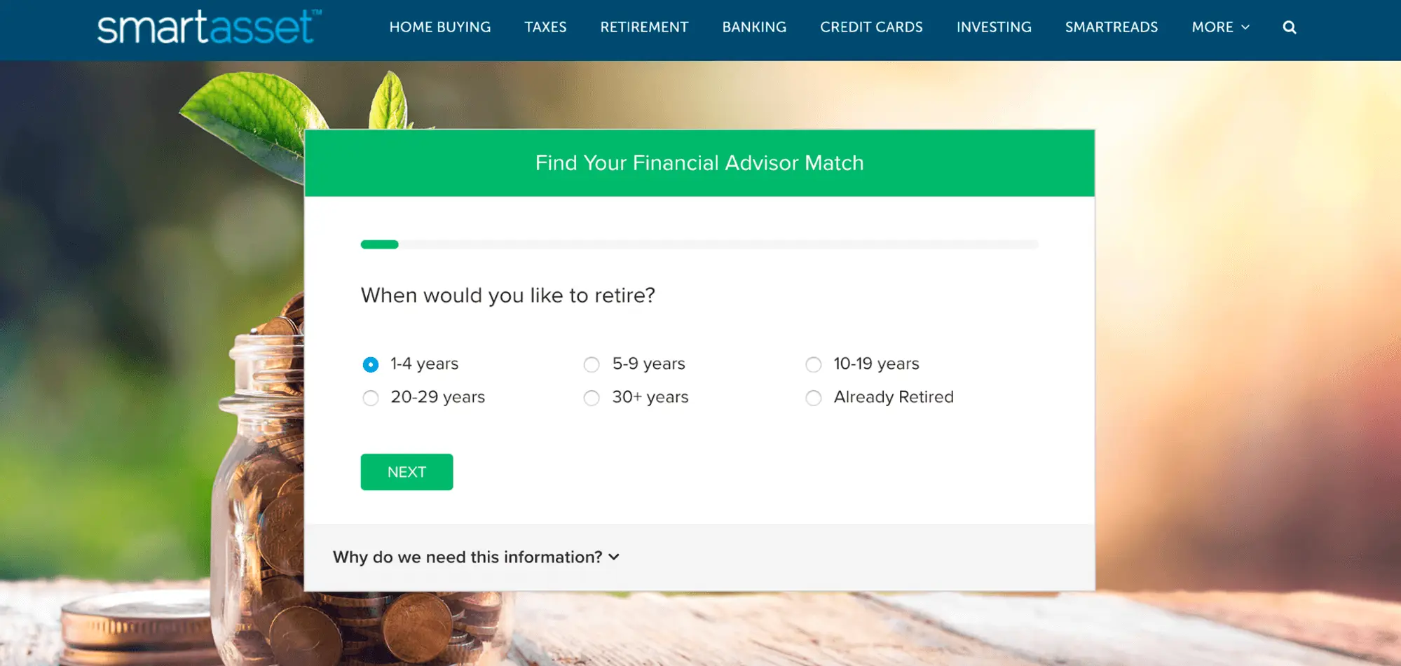 SmartAsset-matched financial advisors application process
