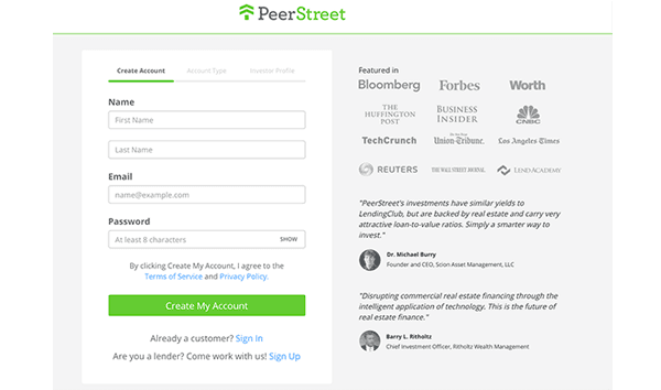 PeerStreet real estate investing application process