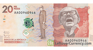 20000 Colombian Pesos Banknote