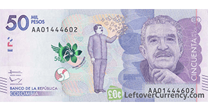 50000 Colombian Pesos Banknote