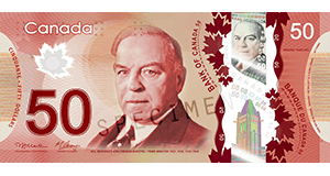 50 Canadian dollar banknote
