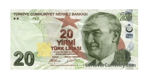 20 Turkish lira banknote