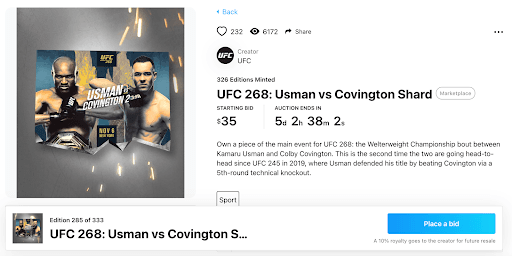 crypto .com ufc nft