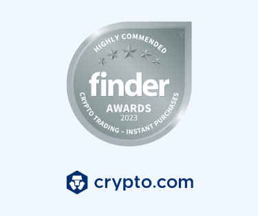 Crypto.com crypto trading platform instant purchases highly commended badge