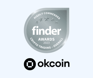 Okcoin USA crypto trading platform overall highly commended badge