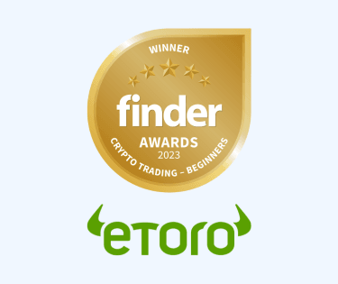 eToro crypto trading platform beginners winner badge