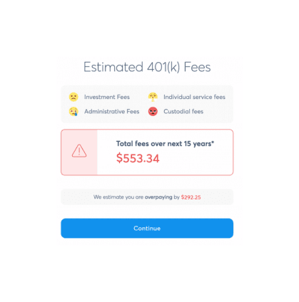 beagle estimated 401k fee screenshot 1