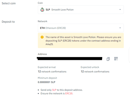 binance slp to php