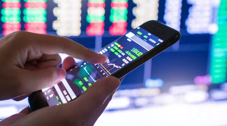 Stock market with phone