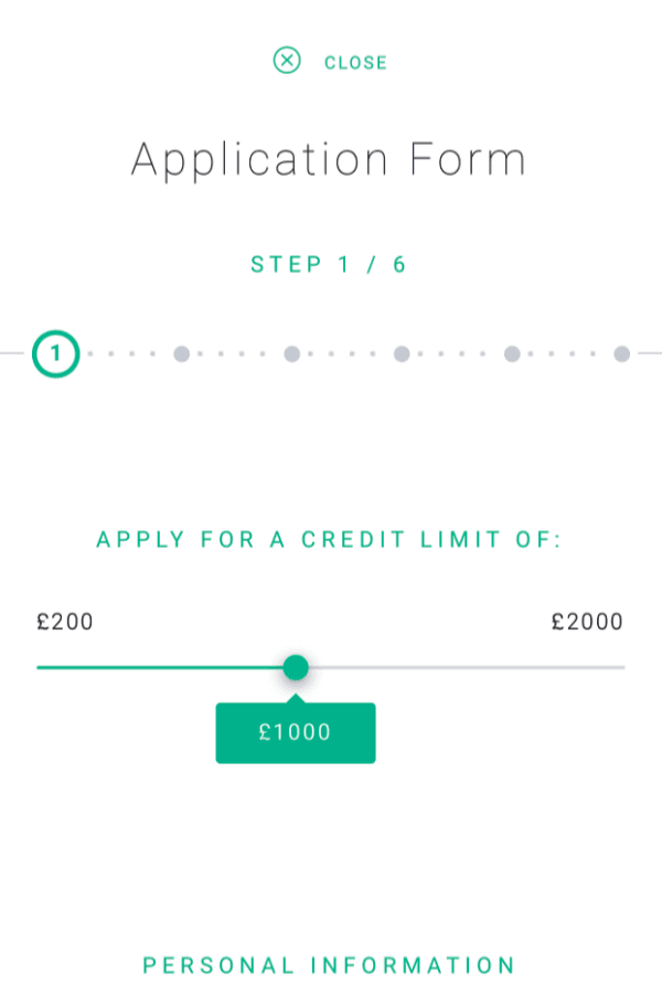 A screenshot of the Polar Credit mobile site showing the start of the loan application process