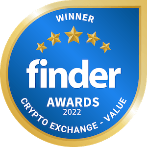 Finder Crypto Exchange Value Award 2022