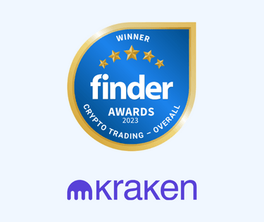 Kraken crypto trading platform overall winner badge