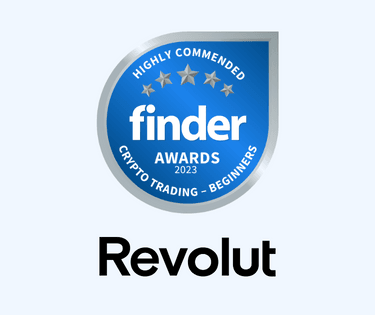 Revolut crypto trading platform beginners highly commended badge