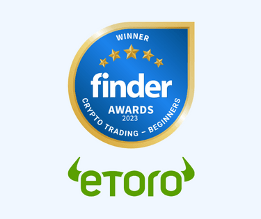 eToro crypto trading platform beginners winner badge