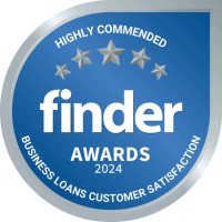 Finder Business Loans Customer Satisfaction Awards 2024 highly commended badge