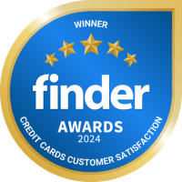 Finder Credit Cards Customer Satisfaction Awards 2024 winner badge