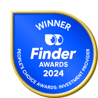 Finder Investing People's Choice Awards 2024 winner badge