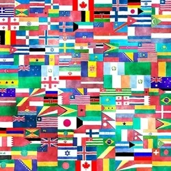 Graphic of country flags from around the world