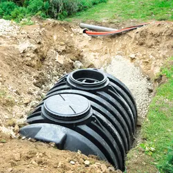 Image of a septic tank in the ground