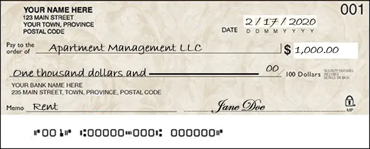 Example cheque_with 1000 dollars
