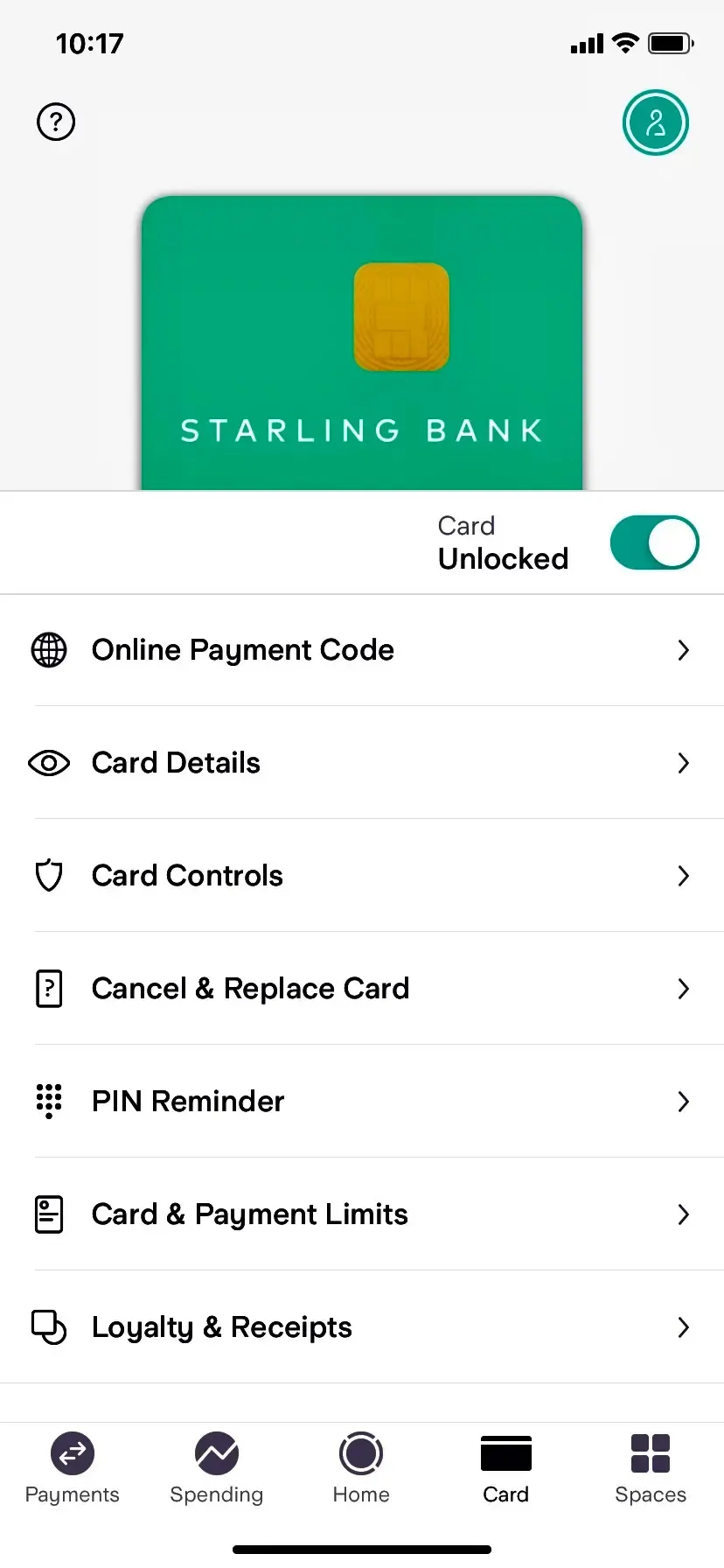 Starling Bank review: mobile app screenshot 3