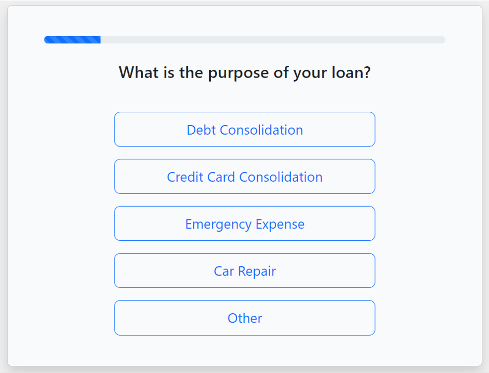 Loans Canada application step 2