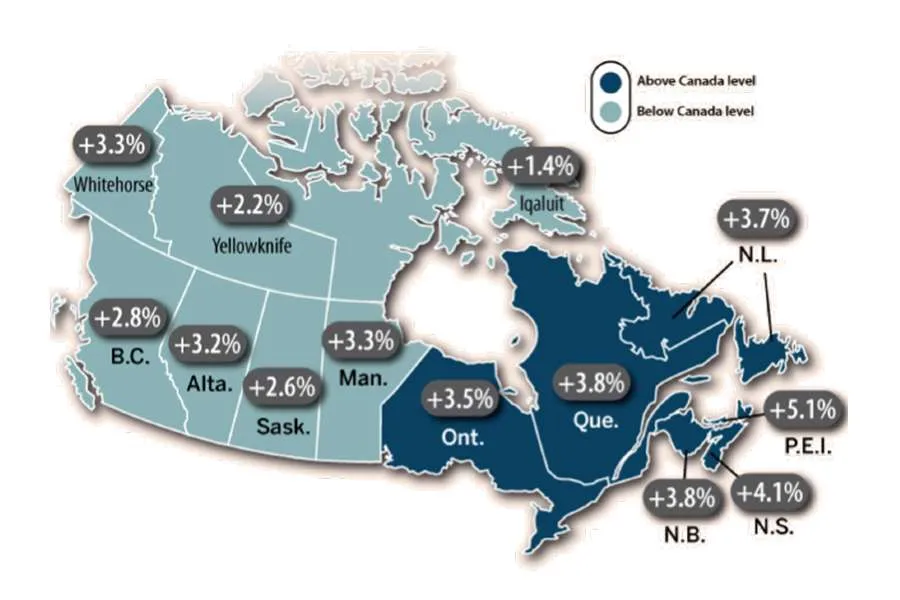 Canada Inflation Map
