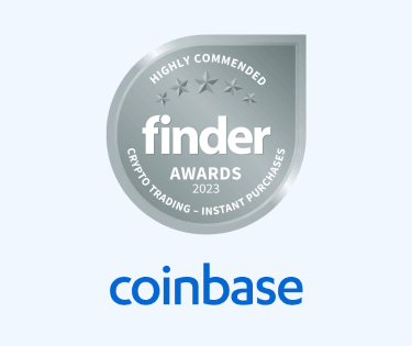 Coinbase crypto trading platform instant purchase highly commended badge
