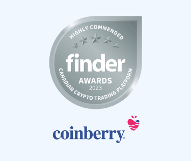 Coinberry crypto trading platform highly commended canadian homegrown exchange badge