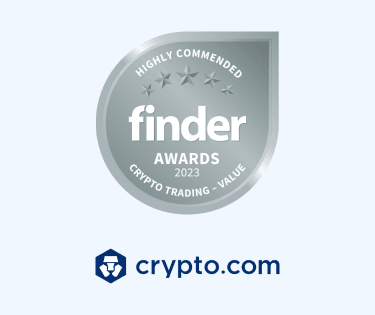 Crypto.com crypto trading platform value highly commended badge