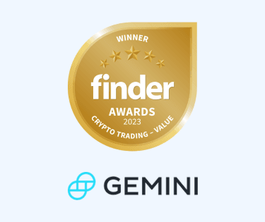 Gemini crypto trading platform value winner badge