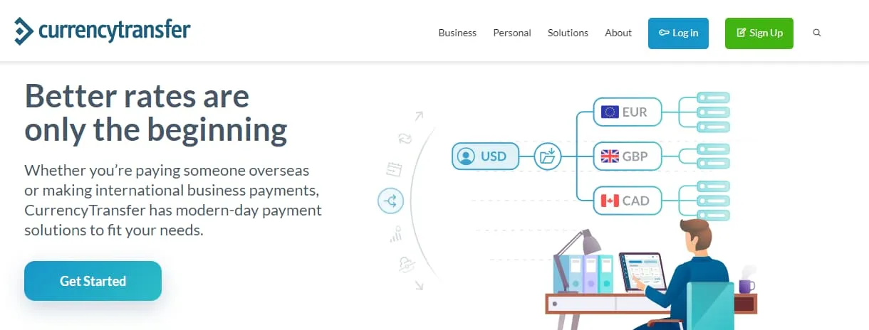CurrencyTransfer homepage banner